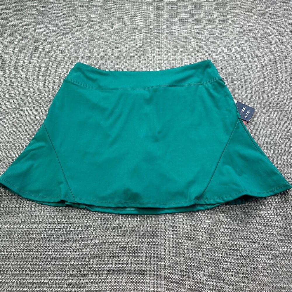 New Tommy Bahama Tennis Athletic Skort Large Teal Pickleball Built in Shorts